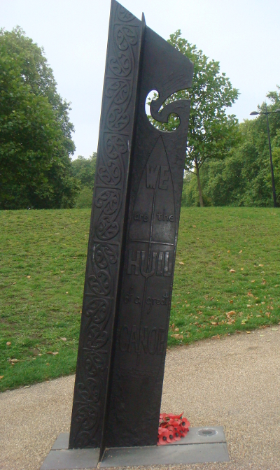 We Are the Hull of a Great Canoe from Southern Stand, the New Zealand War Memorial in London, England.