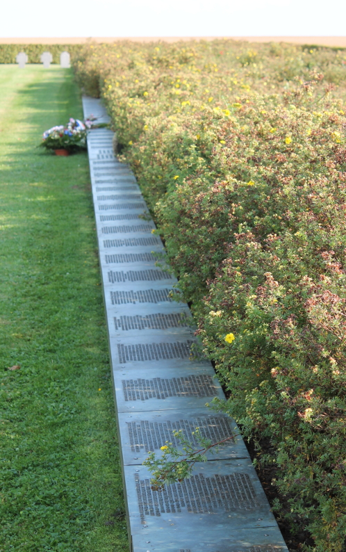 Ossuary with the remains of 3,988 German soldiers who fell during World War I, 866 of them identified, and 3,122 unknown, in the German section of the Cerny-en-Laonnois Cemetery.