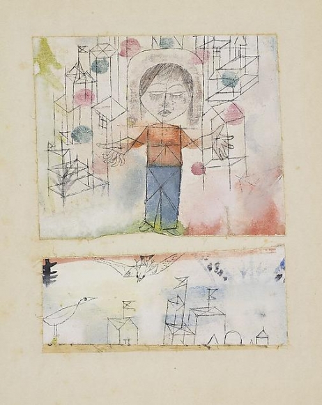 Chosen Boy, a 1918 watercolor by Paul Klee. From 'Paul Klee: Early and Late Years: 1894-1940'.