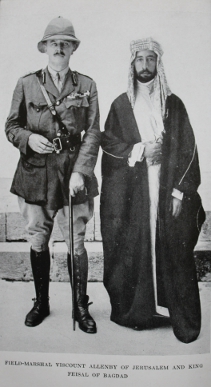 Field Marshall Viscount Allenby of Jerusalem with King Feisal of Baghdad, from With Lawrence in Arabia by Lowell Thomas