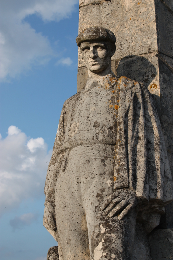 Detail from the Basque Memorial, Chemin des Dames, Craonnelle, France.