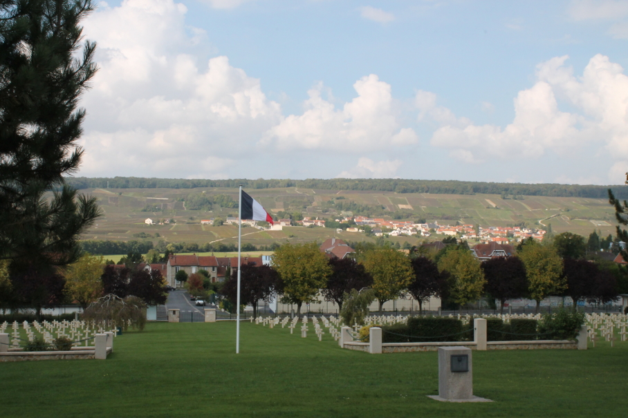 Dormans, France. View from the cemetary facing the Marne River.